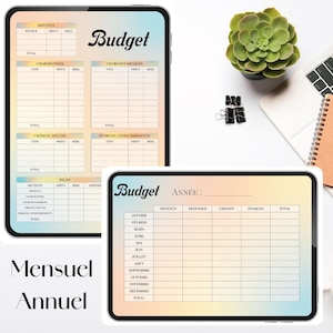 French Budget Planner - Monthly, Weekly, and Annual Budget, Financial Tracker, Printable PDF A4