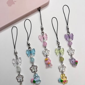 bunny phone charm | bow phone charm | newjeans bunny phone charm