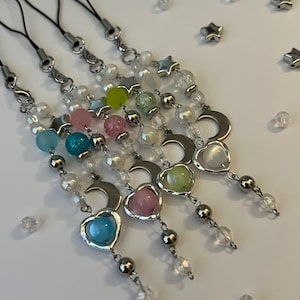 heart phone charm | moon phone charm