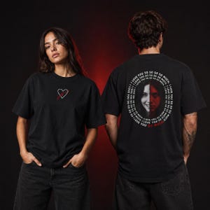 Obsession-inspiriertes Horror-T-Shirt | Grafik-T-Shirt „Ich liebe dich so sehr“ | Psychothriller-Shirt | Geschenk für Horrorfilm-Fans | Unisex-T-Shirt