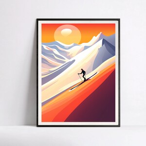 Abstract Apres Ski, Vintage Ski Poster, Apres Ski, Ski Posters