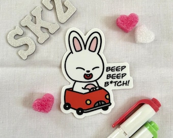 Stray Kids Skzoo Lee Weiß Leebit Beep Beep B * tch Aufkleber