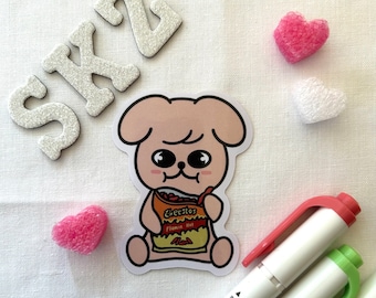Stray Kids Skzoo スンミン PuppyM がホットチップスを食べているステッカー