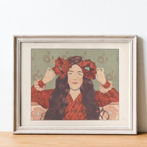Woman with poppies, from &#39;L&#39;Estampe (digital download)