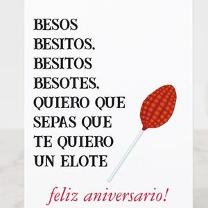 Feliz Aniversario Tarjeta en Español, Happy Anniversary Card in Spanish, Love, Greeting Cards, Cards