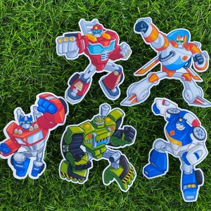 Transformers Rescue Bots Sticker: Glossy Vinyl Decal