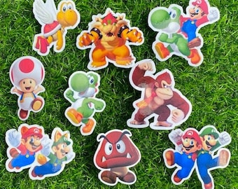 Super Mario Bros, Water Bottle Sticker, Stickers, Laptop Stickers, Decals