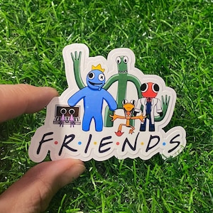Rainbow Friends Stickers: Glossy Vinyl Decals for Water Bottles, Laptops
