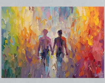 Queer Love. - High quality art print, LGBTQ+ Art, gay art, male art, gay wall art, lesbian art, women art, boho wall art