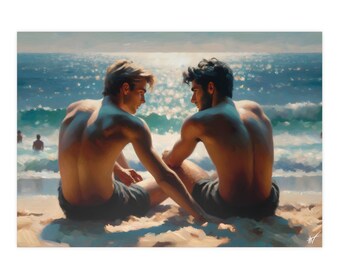 Gay Summer Nostalgia - High Quality Art Print, Gay Wall Art, Gay Art, Gay Males, lgbt art, lgbtq, male art, aesthetic males