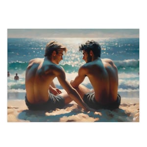 Gay Summer Nostalgia - High Quality Art Print, Gay Wall Art, Gay Art, Gay Males, lgbt art, lgbtq, male art, aesthetic males