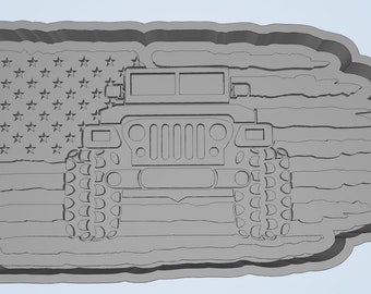 Jeep Flag  Silicone Mold - Freshies, Silicone Molds, Silicone Freshie Mold, Molds for Freshies, Aroma Bead Molds, Soap Mold, Wax