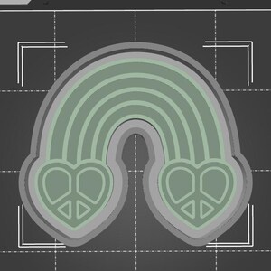 Peace Heart Rainbow Freshie STL, Instant Download, STL file only, 3D Printing