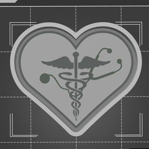 RN Heart - Freshie STL, Instant Download, STL file only, 3D Printing