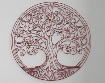 Tree of Life Metal Wall Art, Tree of Life Wall Decor, Tree Wall Art, Metal Tree Of Life, metal tree Round tree sign cutout metal wall sign
