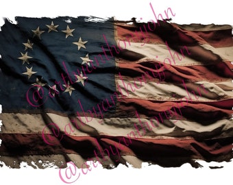 4th of July SVG, American Flag Distressed Png Design | American Flag Png | USA Flag Png | American Background Png | Betsy Ross Flag, America