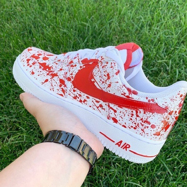 custom blood air force 1