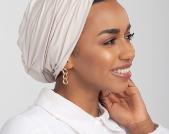 100 % Baumwolle, vorgebundener Sofort-Turban-Kopfwickel für Frauen, bequem, atmungsaktiv, stilvoll, Chemo-Alopezie, Haarausfall, Kopfbedeckung, Geschenk