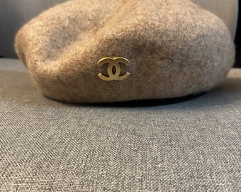 Chanel Cotton and Linen Tweed Blush Cap