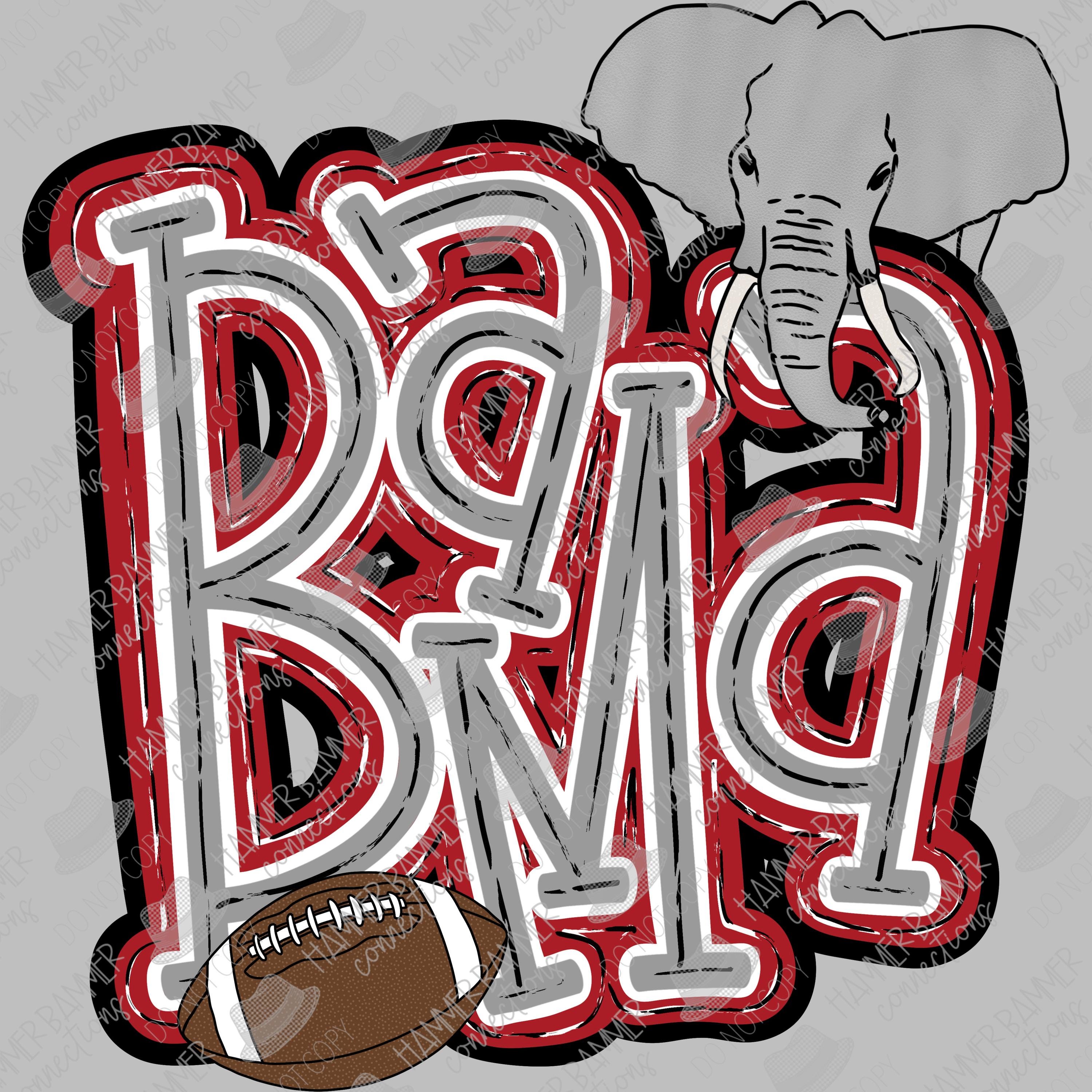 Bama Elefant Fußball png Design Sublimation dtf