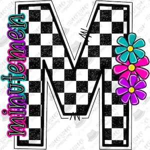 Minutemen mascot checkered floral, digital, design, png, sublimation, dtf