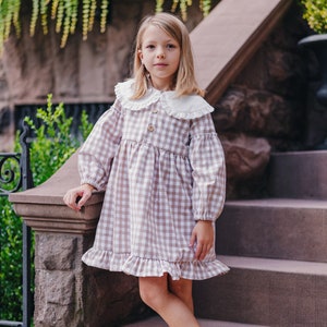 FINAL SALE Spring cottagecore dress for girls 3-8 years old for casual, school and other occasions Gift for girls image 2