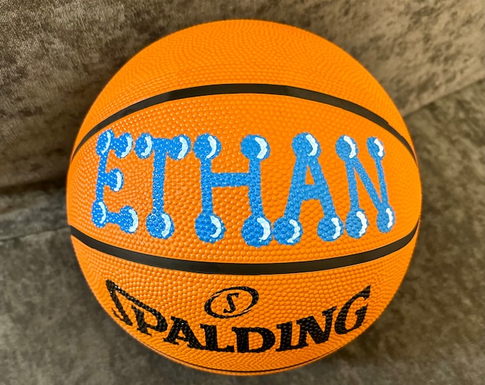 Custom Name Standard Size Basketball Custom hand painted basketball gift for him gift for son gift for boyfriend sports gift customized