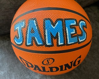 Personalized Standard Size Basketball Custom hand painted basketball gift for him gift for son gift for boyfriend sports gift customized