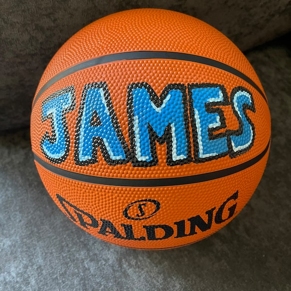 Personalized Standard Size Basketball Custom hand painted basketball gift for him gift for son gift for boyfriend sports gift customized