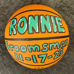 Custom design basketball Groomsman gift Basketball name present basketball lover gift for him gift for her