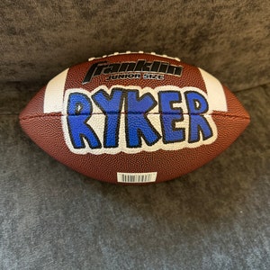 Personalized Football, Custom Handpainted football, name football, football lover gift, gift for him, gift for boyfriend, sports gift