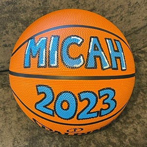 Custom Basketball two name basketball hand painted basketball two lines