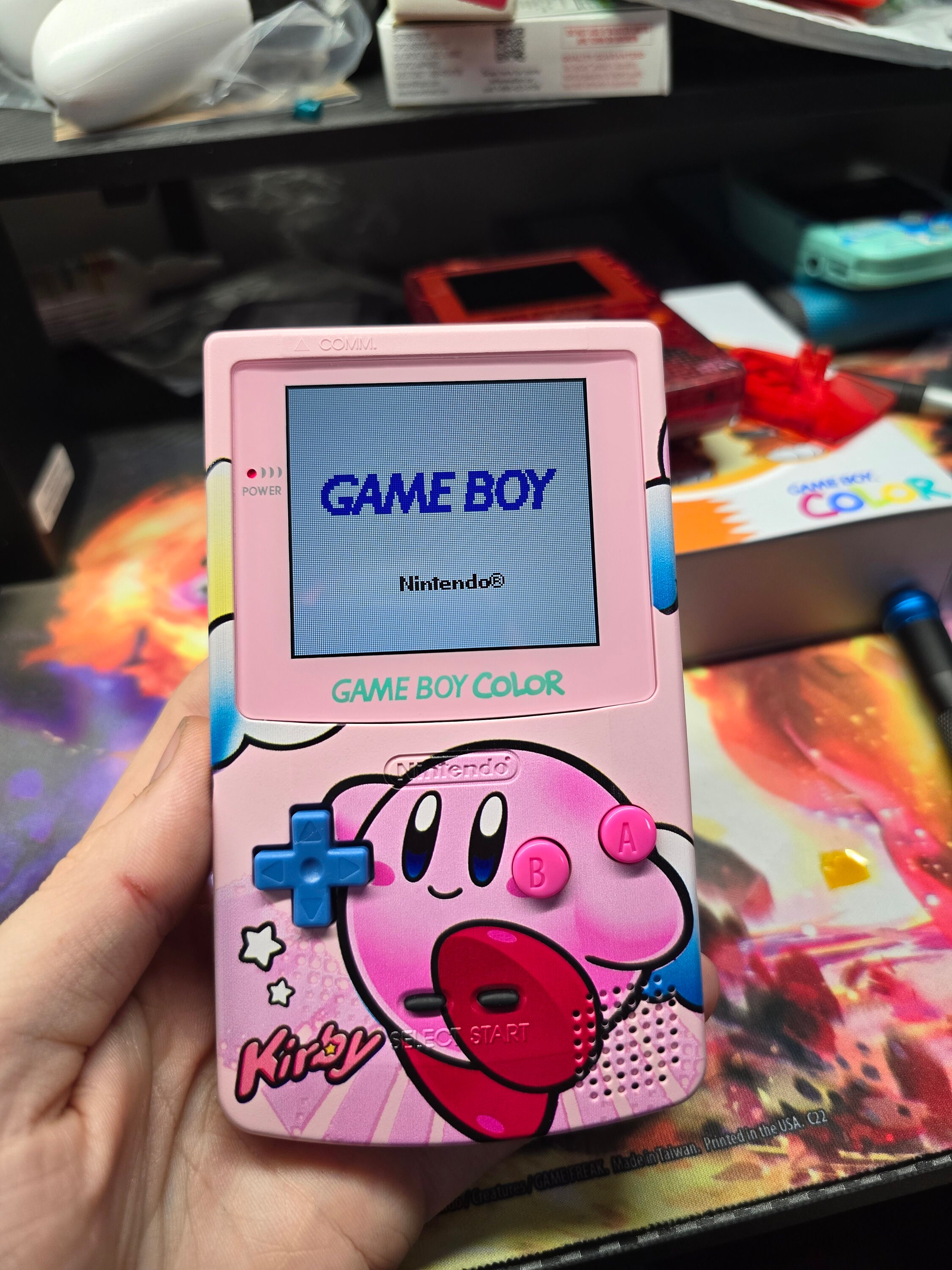 Uv Gameboy Color UV Printed Kirby Gameboy Color Backlit IPS OSD - Etsy