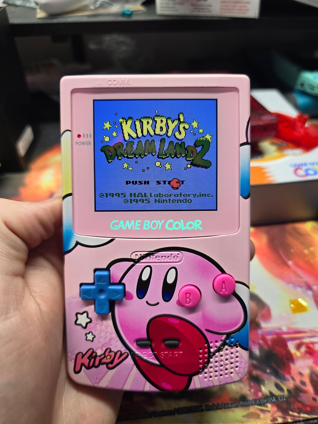 Uv Gameboy Color UV Printed Kirby Gameboy Color Backlit IPS OSD - Etsy