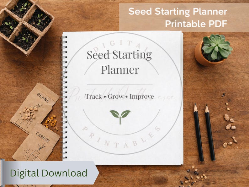 Seed Starting Planner Printable | Germination Tracker & Garden Log ...
