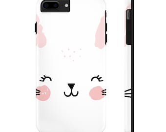 Cute Bunny Tough Phone Cases, Bunny Phone Case, Animal Case, Phone Accessories, Cute Tech Gifts, Spring Decor