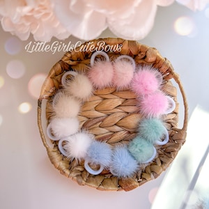 Fluffy rubber bands for girls