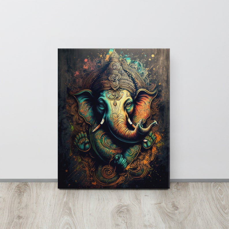 Limited Edition Ganesh Wall Art Decor on Canvas - Etsy