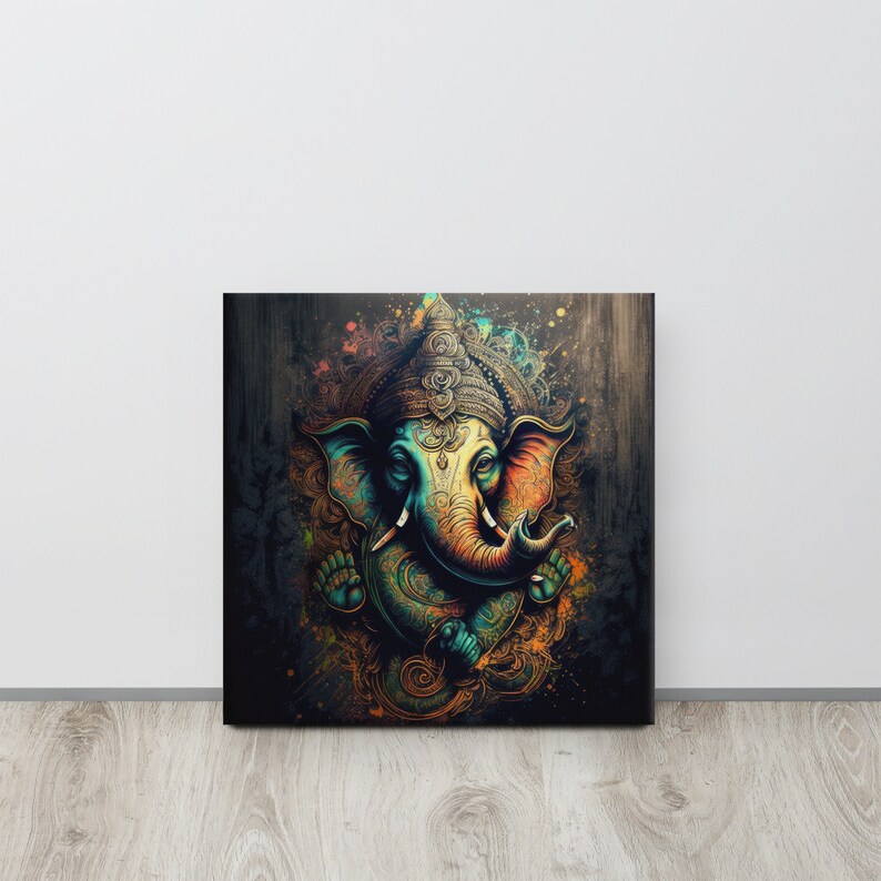 Limited Edition Ganesh Wall Art Decor on Canvas Etsy