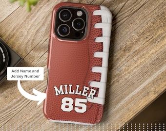 Personalized Sports Ball Phone Case: Football, Baseball, Initials