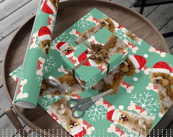 Custom Christmas Pet Photo Wrapping Paper