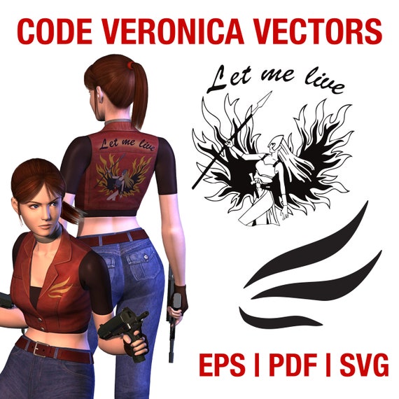 Code Veronica Graphic Vector Images Claire Redfield Cosplay 