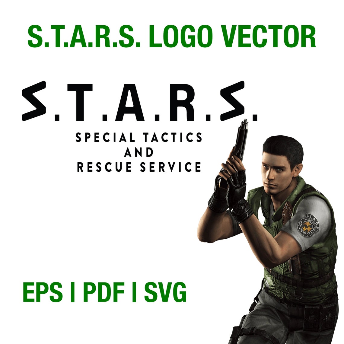 STARS Vest Vector Logo Digital Download Resident Evil Etsy