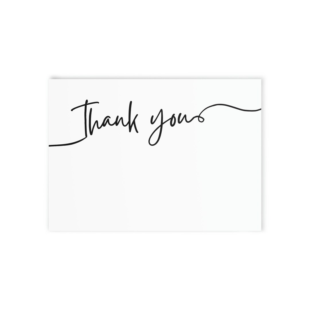 Basic Thank You Card, Wedding Thank You, Gift Thank You, Basic Card