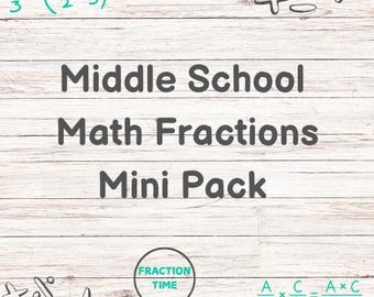 Middle School Math Fractions Practice | 5th-6th Grade (Digital Download)