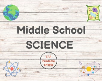 Middle School Science Bundle | Digital Downloads | Printable Sheets | Learning Fun For Middle School