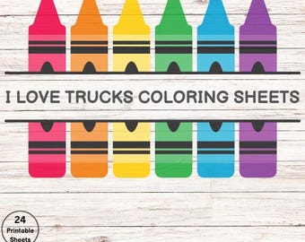 Coloring Sheets For Kids All About Trucks