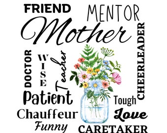 Everything a Mother Is Collage Instant Download - Heartfelt Tribute to Moms