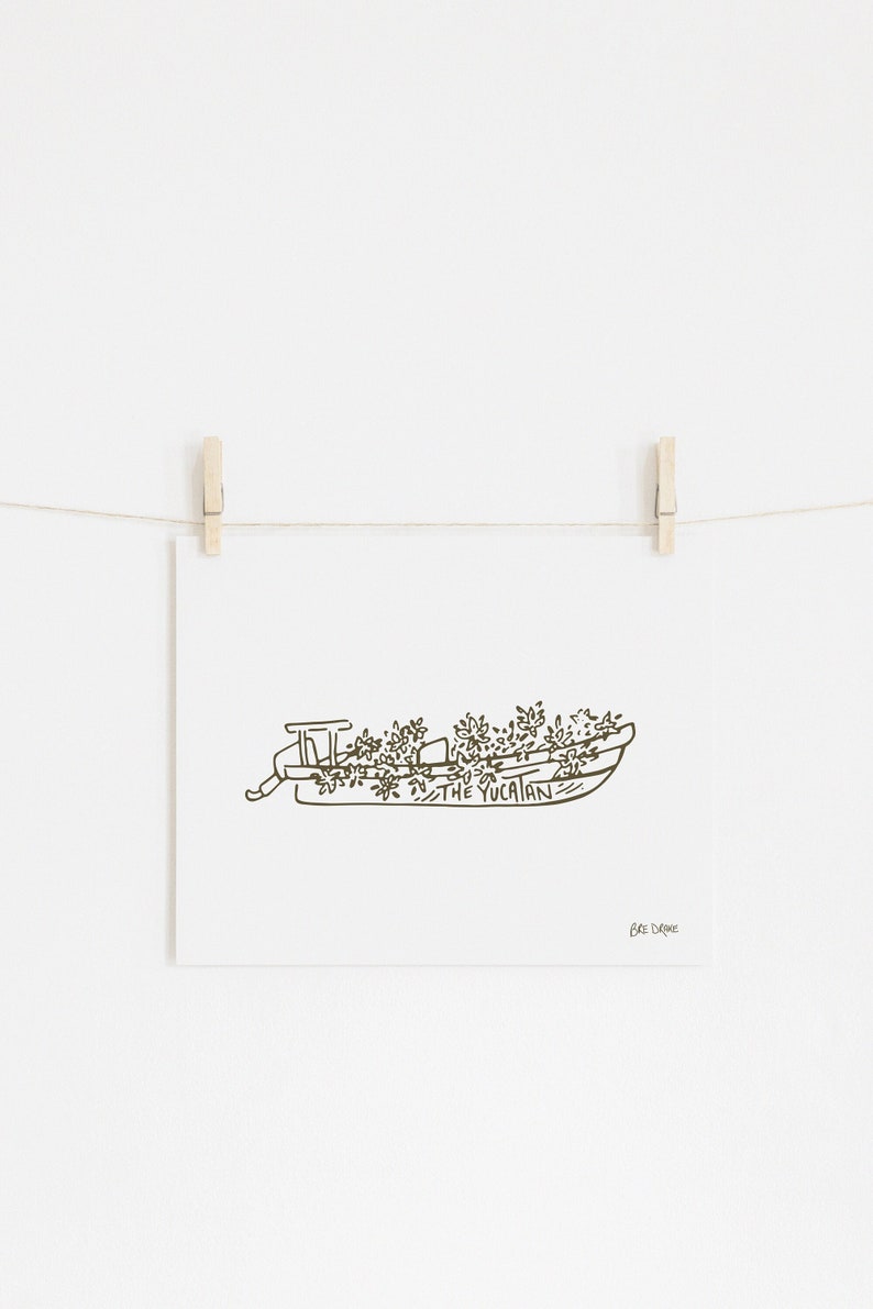 Flower Boats the Yucatan 8x10 Print Etsy