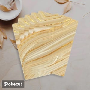 Cartes de poker Golden Sands-Mancave Essentials-Guys Night-Design artistique-Amber Swirls Pattern-Cadeau pour parieur-Unique en son genre Look-BuyMe